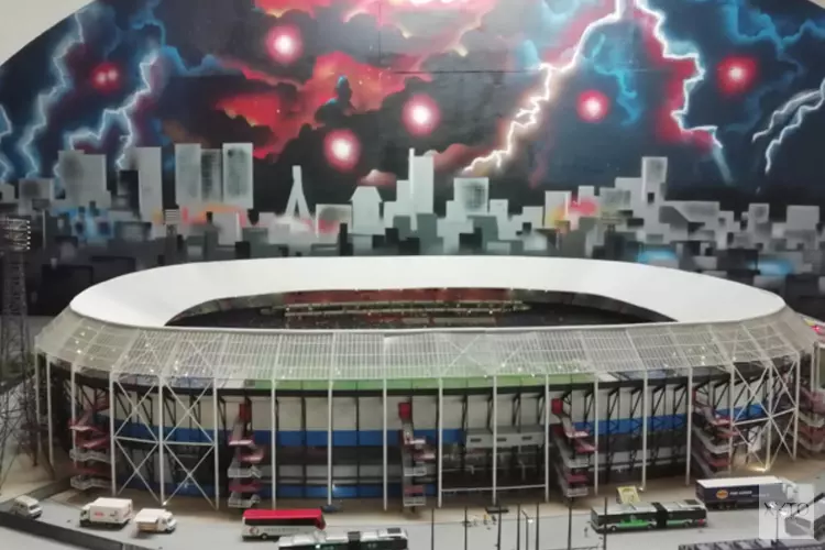 De Kuip in Miniworld krijgt prachtige stadsachtergrond dankzij FSV De Feijenoorder