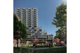 Groene woontoren van MoederscheimMoonen Architects geeft vorm aan transformatie Brainpark Rotterdam