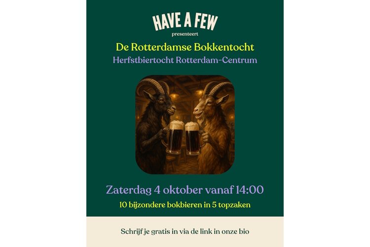 Doe mee aan de eerste Rotterdamse Bokkentocht