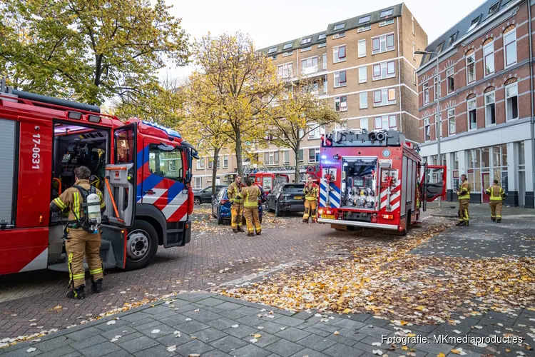 Brand in keuken van appartement Rotterdam door pan op vuur