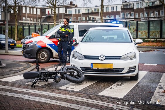 Aanrijding tussen fatbike en auto