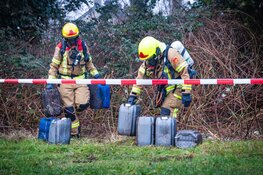 Meerdere verdachte jerrycans gevonden langs Havenspoorpad