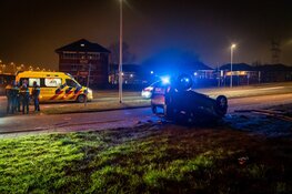 Brommobiel op zijn kop na eenzijdig ongeval