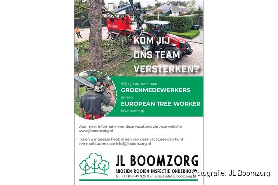Werken in de boomzorg bij JL Boomzorg