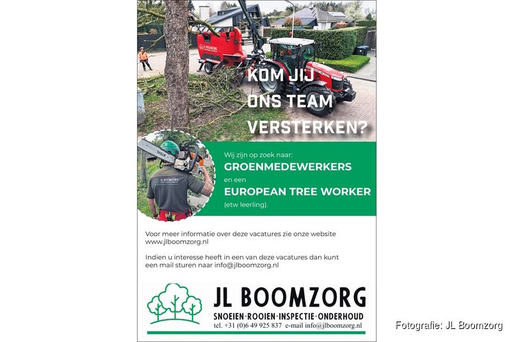 Werken in de boomzorg bij JL Boomzorg
